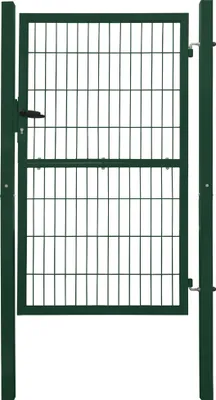 Produktbild von Gartentor Gartentür Zauntür Zauntor Gartenpforte Quadratrohr Anthrazit Grün mit Schloss V2Aox, Farbe / Türhöhe:Grün / 160 cm