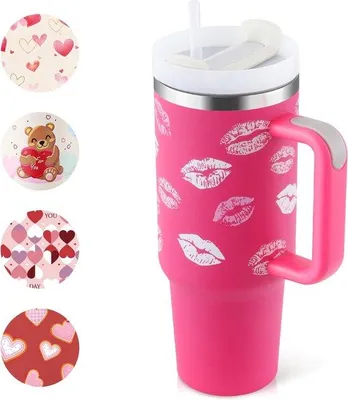 Image de Mug isotherme 1180 ml en acier inoxydable rose