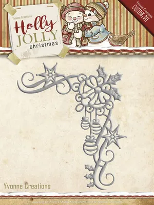 Produktbild von Stanzschablone - Yvonne Creations - Holly Jolly - Weihnachts Decoration