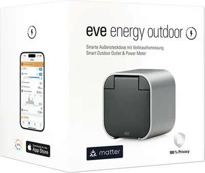 Zdjęcie produktu dla EVE Eve Energy Outdoor -etäohjattava pistorasia ulkokäyttöön, Matter