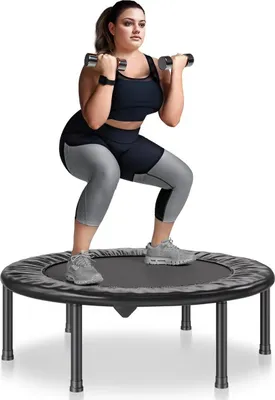 Obrázok produktu pre 36" skladateľná mini fitness trampolína pre dospelých na cvičenie v interiéri