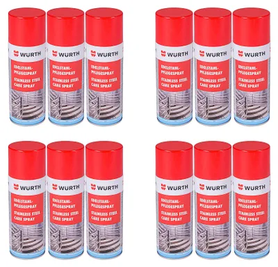 Produktbild von 12 x Würth Edelstahl-Pflegespray 0893121