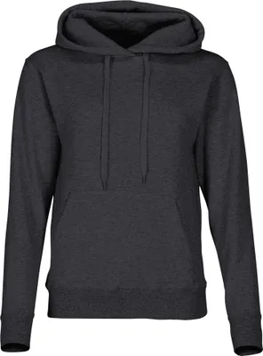 Produktbild von Fruit of the Loom Ladies Classic Kapuzen-Sweat Farbe: dunkelgrau meliert + GRATIS MyShirt Stoffbeutel Größe: XS