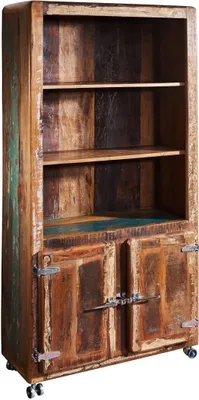 Immagine prodotto di MASSIVMOEBEL24 | scaffale in legno di Legno riciclato 90x35x180 multicolore laccato FREEZY #33