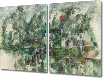 Produktbild von Coloray Hackbrett Herdabdeckplatte 2x40x52 cm Küchenbrett Kochplattenabdeckung Schneidebrett - Wasser Cézanne