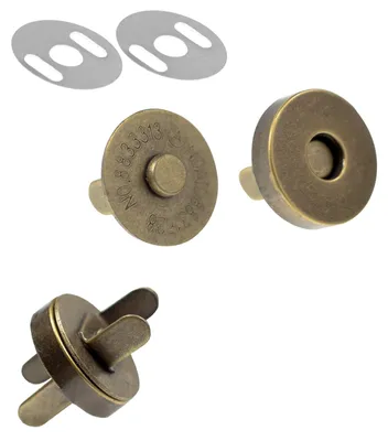 Produktbild von 10 Magnet-Verschlüsse rund + oval Größen- Farbwahl - Taschen Schloss Verschluss