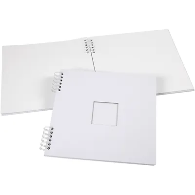 Produktbild von Scrapbook mit Fenster 30 x 30 cm weiß, 20 Blätter aus weißem Karton