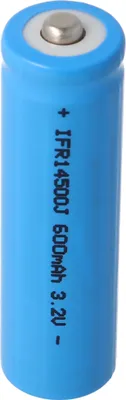 Zdjęcie produktu dla bateria słoneczna 3,2 V Bateria litowa IFR 14500 AA 600 mAh LiFePo4 z niezabezpieczoną głowicą 14,2 x 50,6 mm