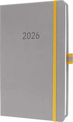 Produktbild von sigel Buchkalender Linescape 2026 ca. A5 hellgrau