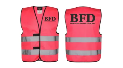 Produktbild von BFD Bier Fraktion Kostüm Karneval Mallorca Party Kult Security Bier Aktivisten Rosa M