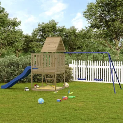 Produktbild von CLORIS Spielturm Imprägniertes Kiefernholz - Schaukeln 3155941