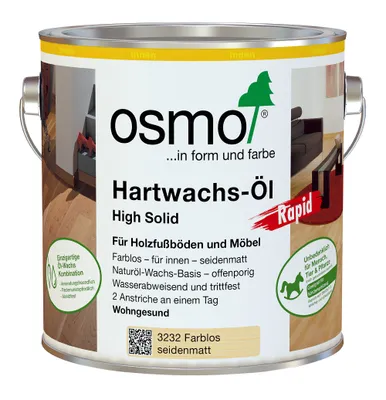 Produktbild von Osmo Hartwachs-Öl Rapid Farblos Seidenmatt 2,50 l - 10300092
