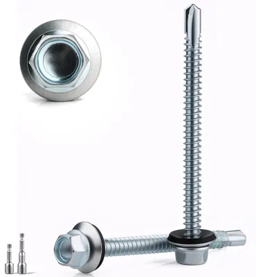 Zdjęcie produktu dla Zestaw 285 samogwintujących się śrub z uszczelką, o wymiarach 4,8 x 19 mm
