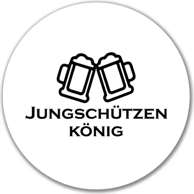 Produktbild von Huuraa Aufkleber Jungschützenkönig Schützenfest 10cm rund Sticker Geschenkidee