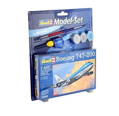 Image de Revell Model Set Boeing 747-200, avion, kit de construction, kit modèle réduit, 22 pièces, à partir de 10 ans, 63999