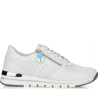 Produktbild von Remonte Damen Sneaker aus Glattleder perforierte Oberfläche TR-Sohle R6705, Größe:41 EU, Farbe:Weiß