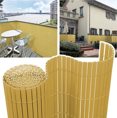 Obrázek produktu pro TolleTour PVC zástěna na soukromí rohož zástěna na soukromí zahradní zástěna na soukromí zástěna na balkon, UV odolná zástěna na soukromí pro zahradní bazény balkon, bambus (100 x 1000 cm)