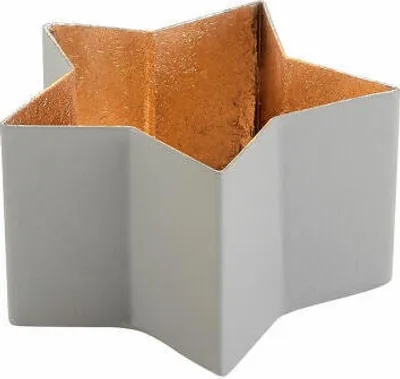 Immagine prodotto di Gift Company Windlicht Madras Stern S, Teelichthalter, Kerzenhalter, Eisen, Grau / Nudegold, 8 cm, 10103030