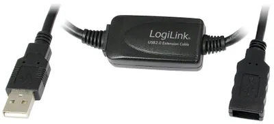 Obrázek produktu pro Logilink USB Kabel A -> A St/Bu 10.00m Verl. schwarz