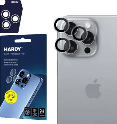 Zdjęcie produktu dla Osłona aparatu 3mk Hardy Lens Protection Pro do iPhone 16 Pro / 16 Pro Max