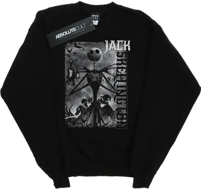 Produktbild von Disney - "Nightmare Before Christmas Skellington" Sweatshirt für Damen BI31661 (XXL) (Schwarz)
