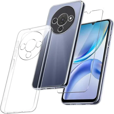 Immagine prodotto di Custodia protettiva in silicone TPU trasparente per ZTE Blade A76 5G + pellicola in vetro temperato H9