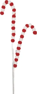 Produktbild von Clayre & Eef Weihnachtsdekoration Zuckerstange 60 cm Rot Kunststoff