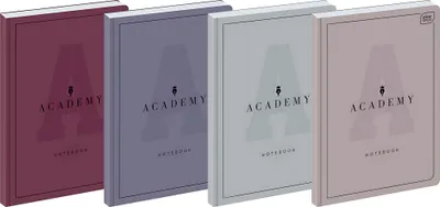 Produktbild von Hardcover-Notizbuch A5 kariert 96 Blatt 90g/m² Akademie in 4 Motiven