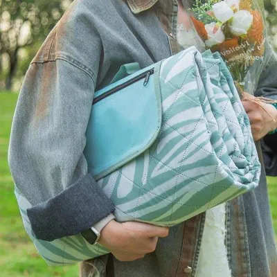 Immagine prodotto di Famanu, coperta da picnic extra grande, a 3 strati, colore verde scandinavo
