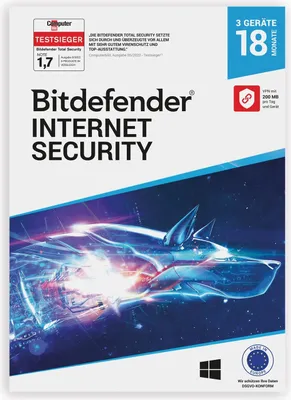 Produktbild von Bitdefender Internet Security 2024 inkl. 200MB VPN / 3 Gerät / 1,5 Jahr / Lizent per E-Mail )