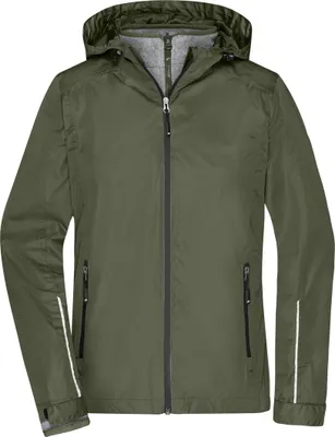 Produktbild von James & Nicholson Funktionelle Doppeljacke Damen JN1153 Gr. M olive/black