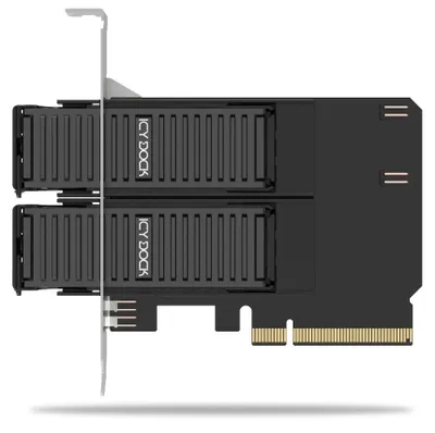 Zdjęcie produktu dla Icy Dock MB312M4P-B, PCIe, M.2, PCIe, PCIe 3.0, Czarny, PC, 64 Gbit/s