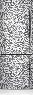 Produktbild von Magnete Küche Kühlschrank Kühlschrankmagnete 70x190 cm - Schwarze Blume