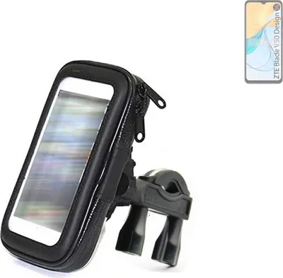 Produktbild von K-S-Trade Fahrrad-Halterung kompatibel mit ZTE Blade V50 Design 5G Handy-Halterung Halter Lenkstange Fahrradhalterung Motorrad Bike Mount