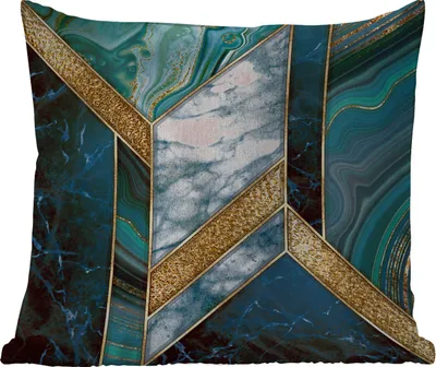 Produktbild von MuchoWow® Outdoor Kissen - Marmor - Mosaik - Gold - 60x60 cm - Wetterfest - Lounge Kissen - Dekoration - Schlaf Kissen