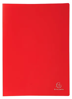 Image de EXACOMPTA Livret de présentation, DIN A4, PP, 20 pochettes, rouge
