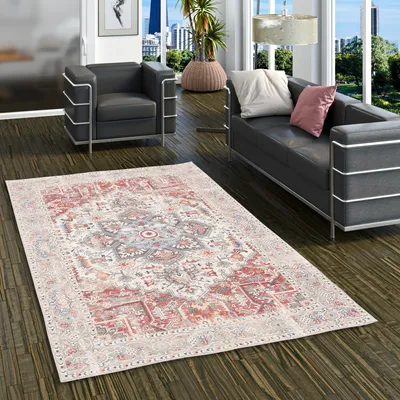 Produktbild von Vintage Designerteppich Finesse Orient Rot Creme Keshan, Größe:120x170 cm