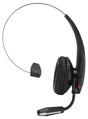 Produktbild von Bluetooth-Headset für Lkw-Fahrer mit geräuschunterdrückendem Mikrofon und Stummschalttaste, kabelloser Ein-Ohr-Kopfhörer für Arbeiten im Freien und Reisen, 56 Stunden Akkulaufzeit, schwarz
