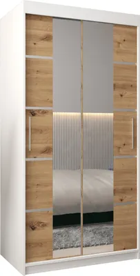Produktbild von Kleiderschrank, Schiebetürenschrank Schlafzimmer, Schrank mit Spiegel VERONA 4 100 cm