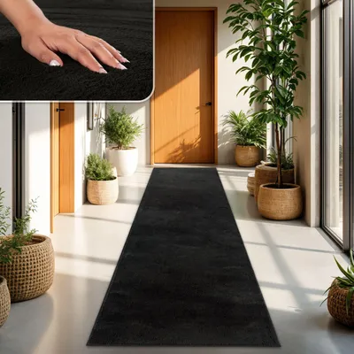 Produktbild von TT Home Wohnzimmer Teppich Kurzflor Anti-Rutsch Rückseite Unifarben Modern Waschbar Größe 60x100 cm