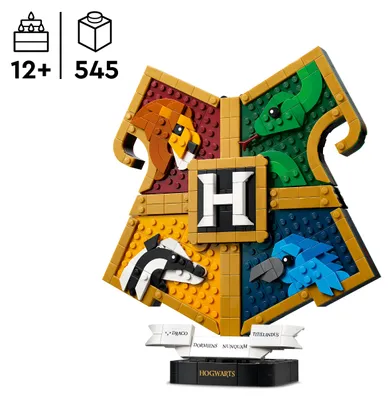 Produktbild von LEGO Harry Potter Hogwarts Hauswappen - Wanddeko 3D Modell mit Tieren - DIY Deko fürs Kinderzimmer - Geburtstagsgeschenk für Mädchen, Jungen und Teenager ab 12 Jahren - 76462