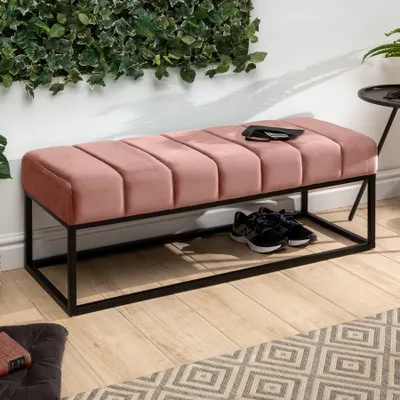 Obrázek produktu pro Lavice Petit Beaute 110 cm sametová starorůžová 40315