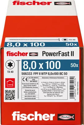 Immagine prodotto di Fischer PowerFast II 8,0x100 TK TX TG blvz 50