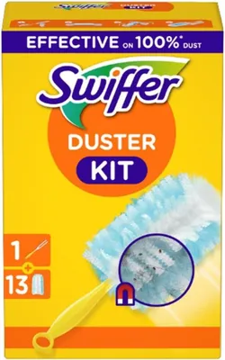 Produktbild von Swiffer Staubmagnet Starter-Set 1 Griff 13 NachfÃ1/4lltÃ1/4cher Fängt Und SchlieÃt