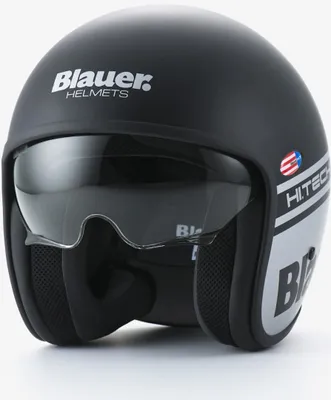 Image de Blue Pilot 1.100 casque jet, noir mat/blanc, S (55/56)