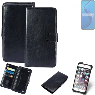 Produktbild von K-S-Trade 360° Hülle kompatibel mit Realme 12 4G schwarz Kunstleder Case BookCase WalletCase Kunstlederederhülle Handyhülle, Rundumschutz Bumper