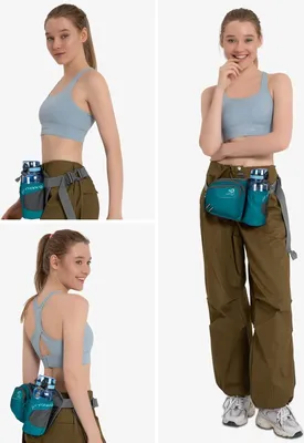 Produktbild von Famanu Hüfttasche mit Flaschenhalter - atmungsaktiv - für Sport und Freizeit - turquoise