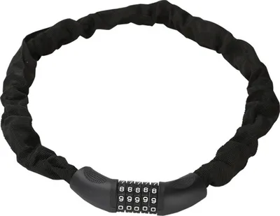 Produktbild von Yakimz Fahrradschloss Zahlencode 6mm Stahlkettenglieder 5-stelliges Zahlenschloss Kettenschloss Fahrrad Schloss E-Bike Motorradschloss, 90cm