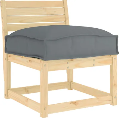 Image de Coussin vidaXL en tissu Oxford, anthracite, 50 x 50 x 12 cm