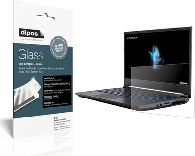 Produktbild von 2x Schutzfolie für Medion Erazer P15609 matt - Anti-Shock 9H Folie dipos Glass Kunststoffglas